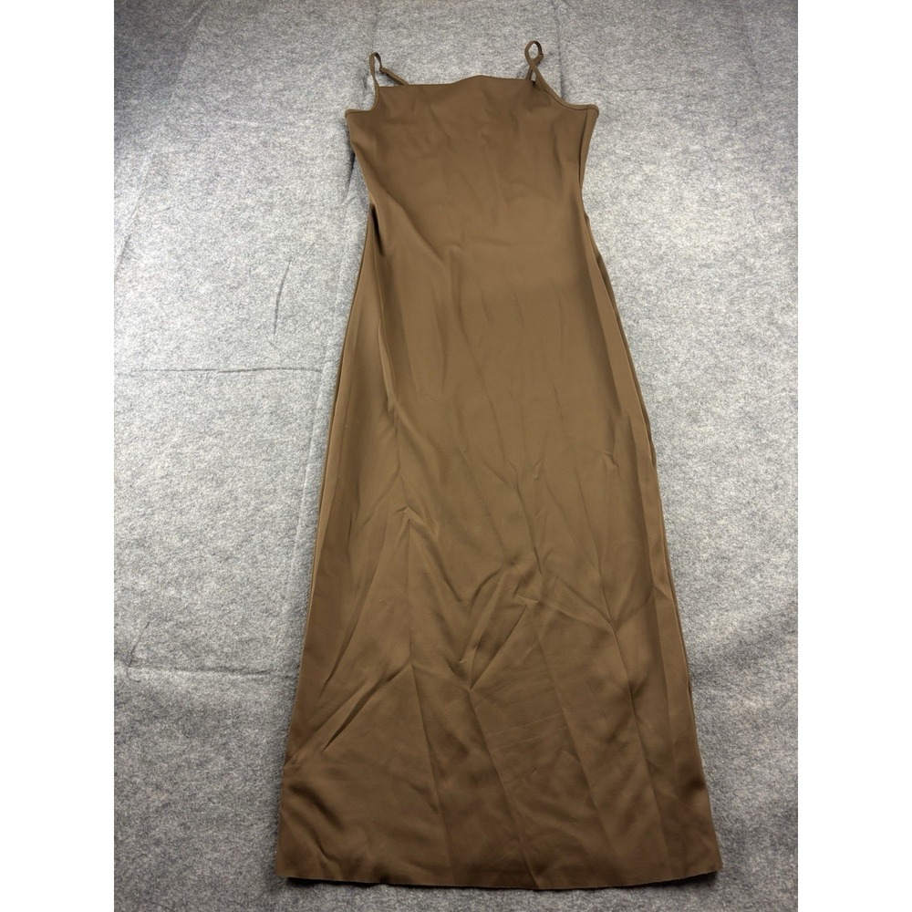 Good American Womens 2 Bodycon Stretch Square Neck Dress Brown Sexy Minimalist